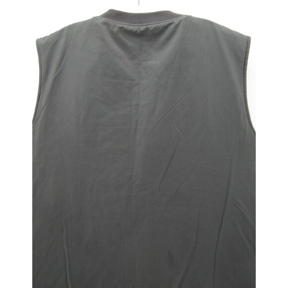 BYLT Vest Large Gray Hi-Lo Reversible Quilted Bomber Jacket Full Zip - Picture 13 of 14